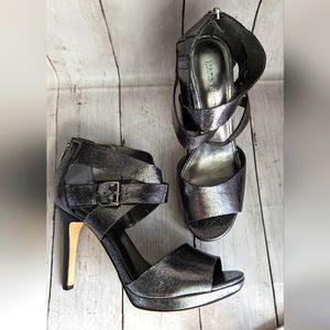 Marc Fisher | Women's | Silver Peep Toe Pumps | Size 8.5 | Date Night | Party